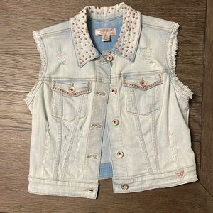 Guess studded Jean Vest